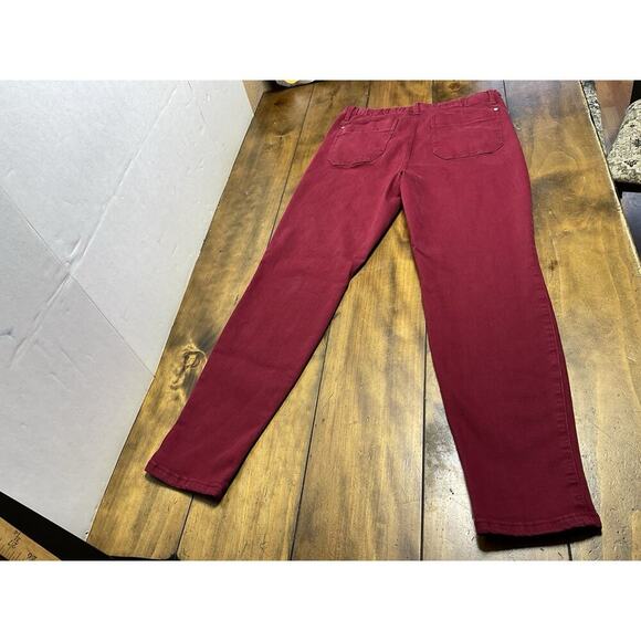 Judy Blue Garment Dyed Scarlet Red Drawstring Jeans Size 11/30 - Picture 2 of 11